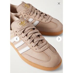 Adidas Originals Sambas Beige Leather Women’s Sneakers Size 7 UK 5.5